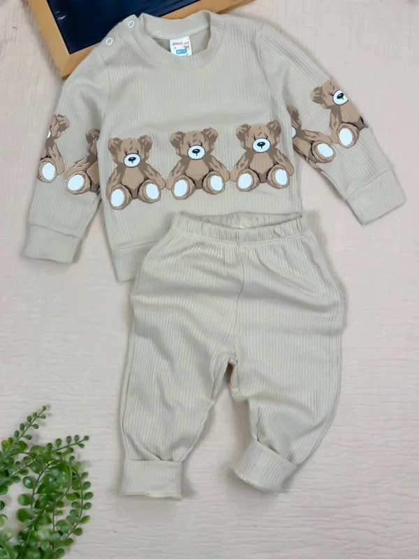 Bebek Takım Sevimli Ayılar 9-18 Ay Arası Bej