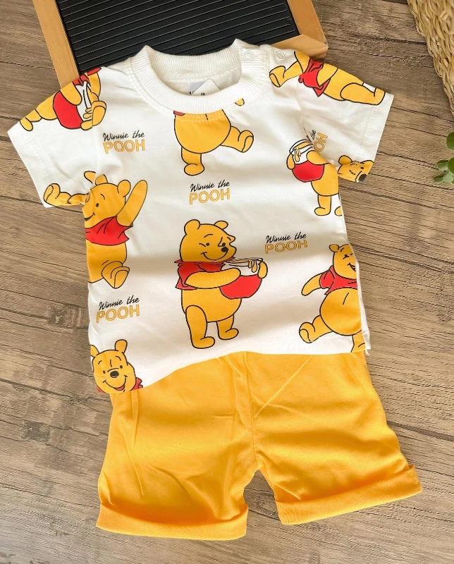 Bebek Takım Pooh Baskılı 9-18 Ay Arası