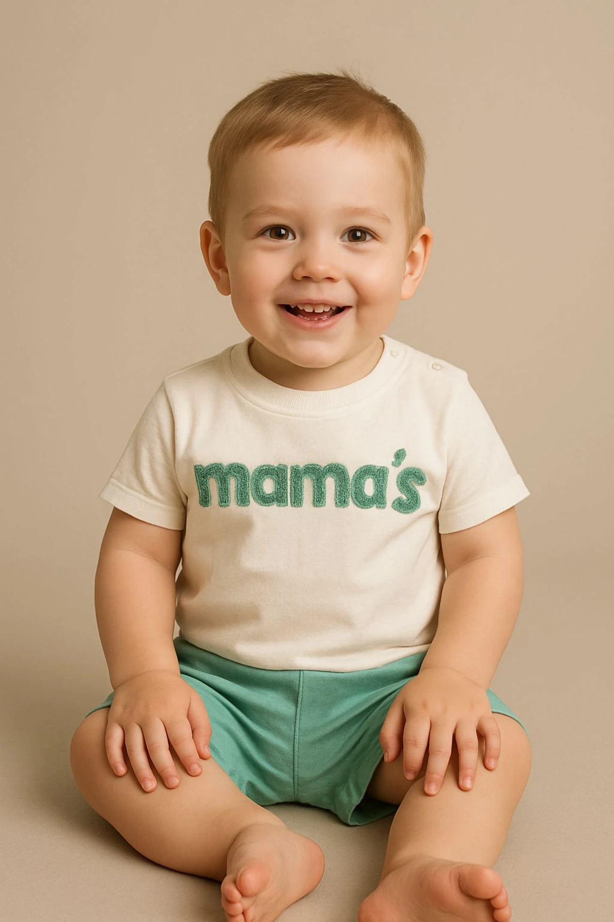 Bebek Takım Mamas İşlemeli 9-18 Ay Arası Yeşil 